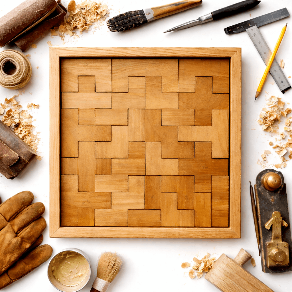 Premium Wooden Puzzle Game – Educational Brain Teaser for Kids & Adults